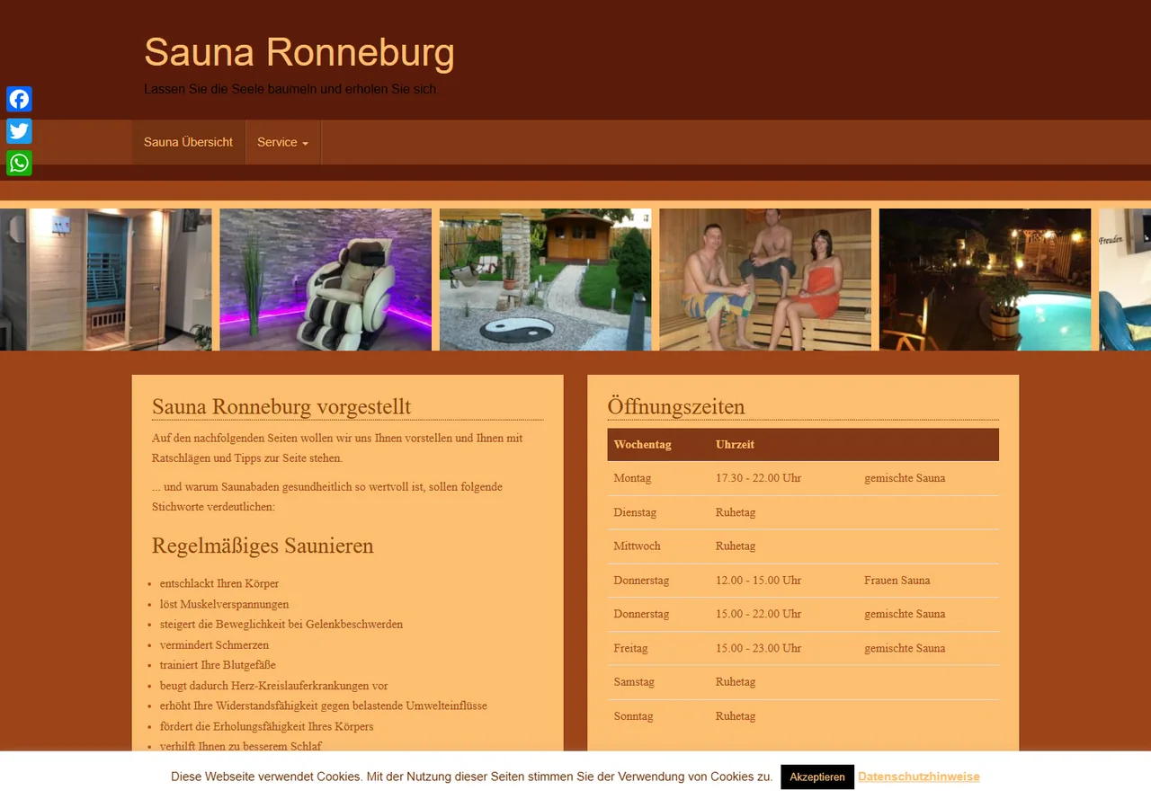Startseite im Bestand, Desktop